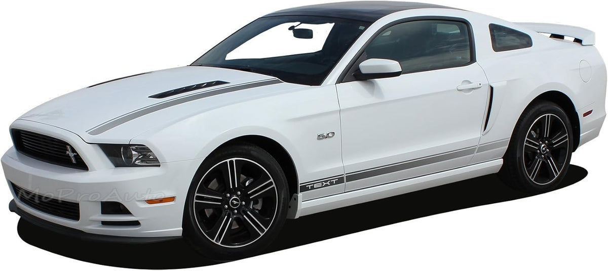 Black on Clear Base Lower Rocker Panel Vinyl Graphic Decal Stripes G141006