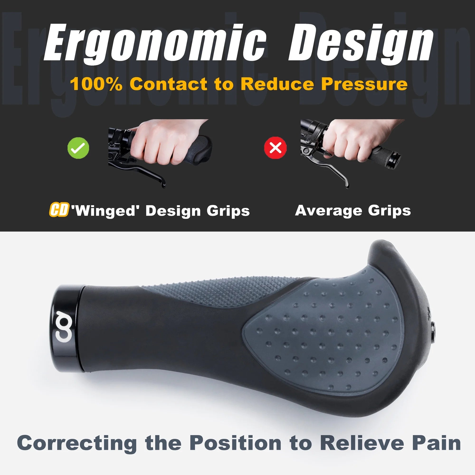 Ergonomic Anti-Slip Handlebar Grips T5980
