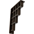 Wrought Iron Bracket Antiqued Bronze Triple Center brace D99278