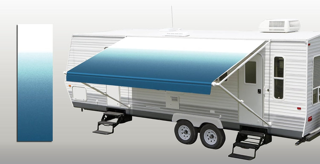 Ocean Blue Fade Awning Fabric 16' S62790