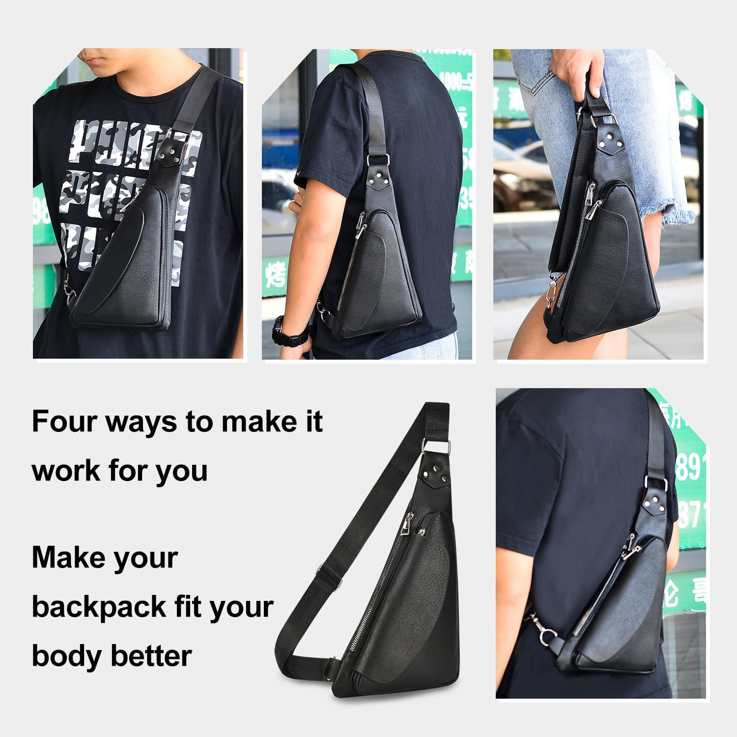 Leather Crossbody Sling Bag S828064
