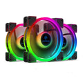 140mm 3pcs RGB PWM Dual Light Loop PC Case Fan G5053