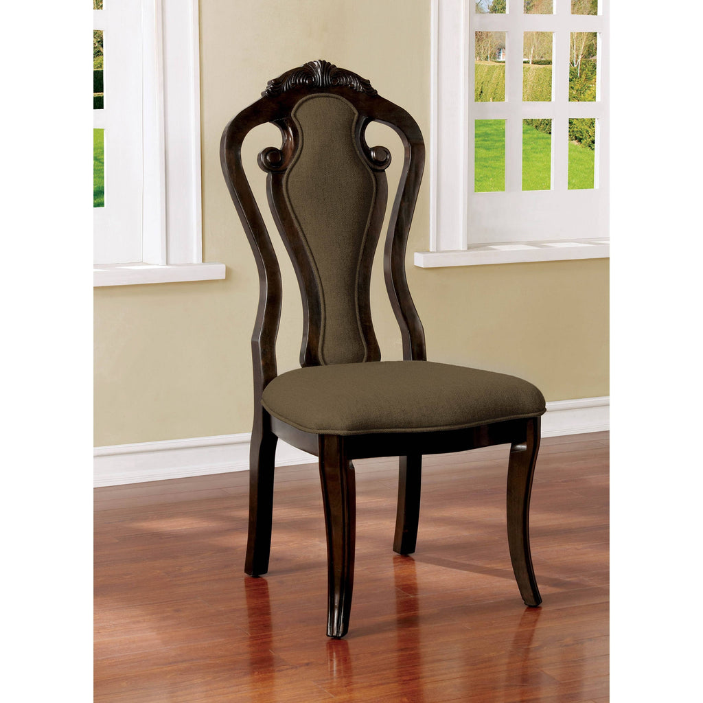 Traditional Walnut Side Chairs (Set of 2) C557364