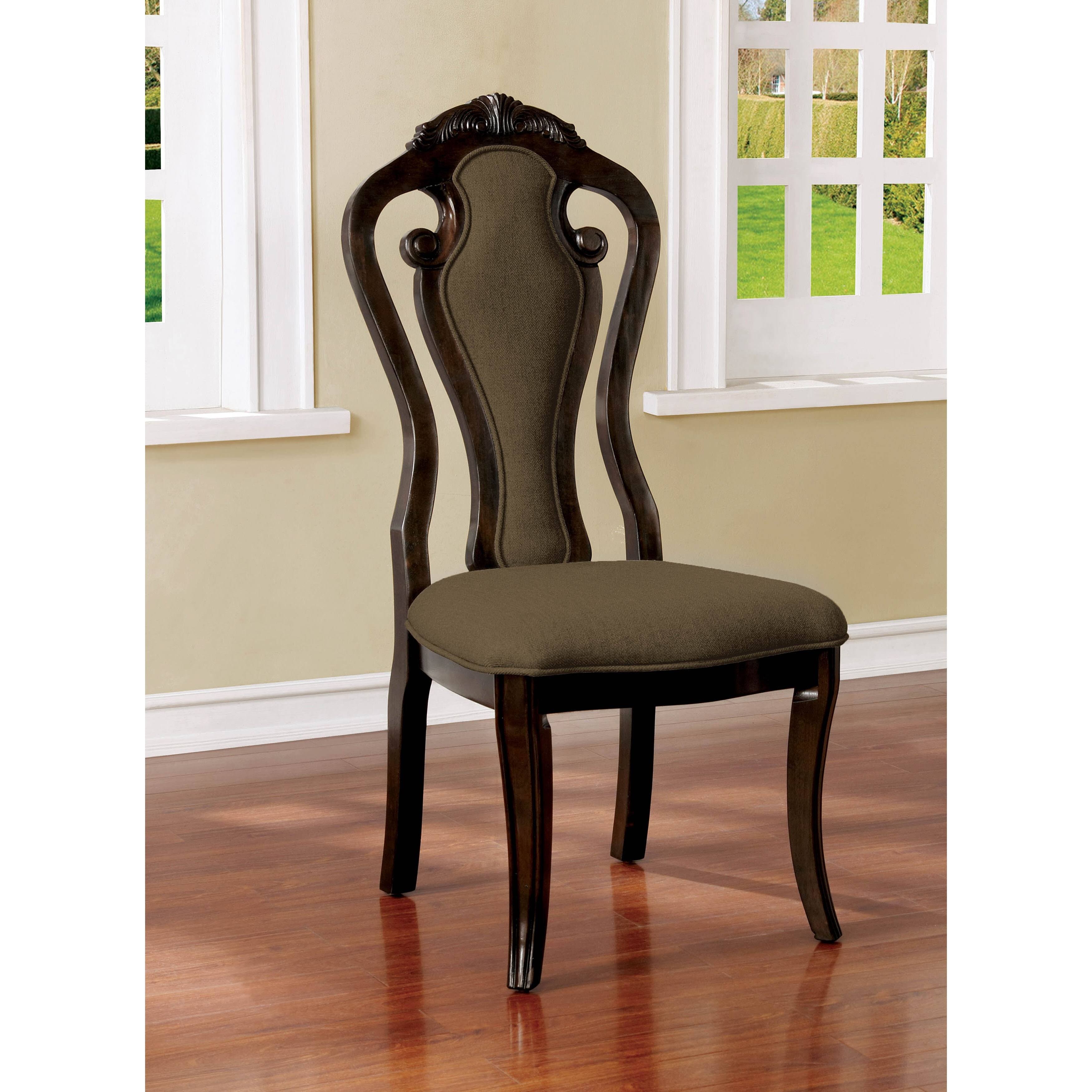 Traditional Walnut Side Chairs (Set of 2) C557364