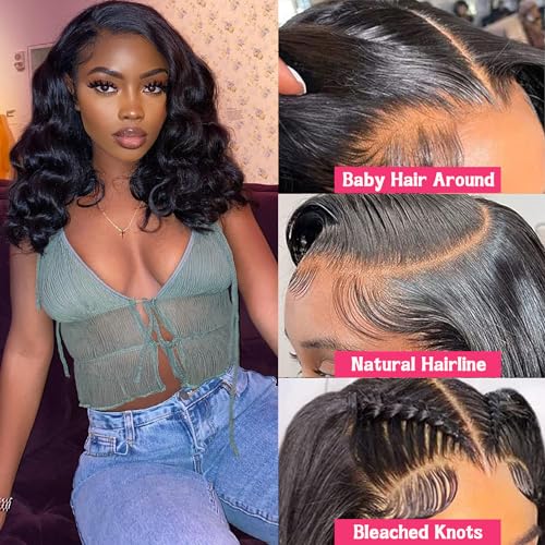 14 Inch Body Wave Lace Front Human Hair Wig X730704