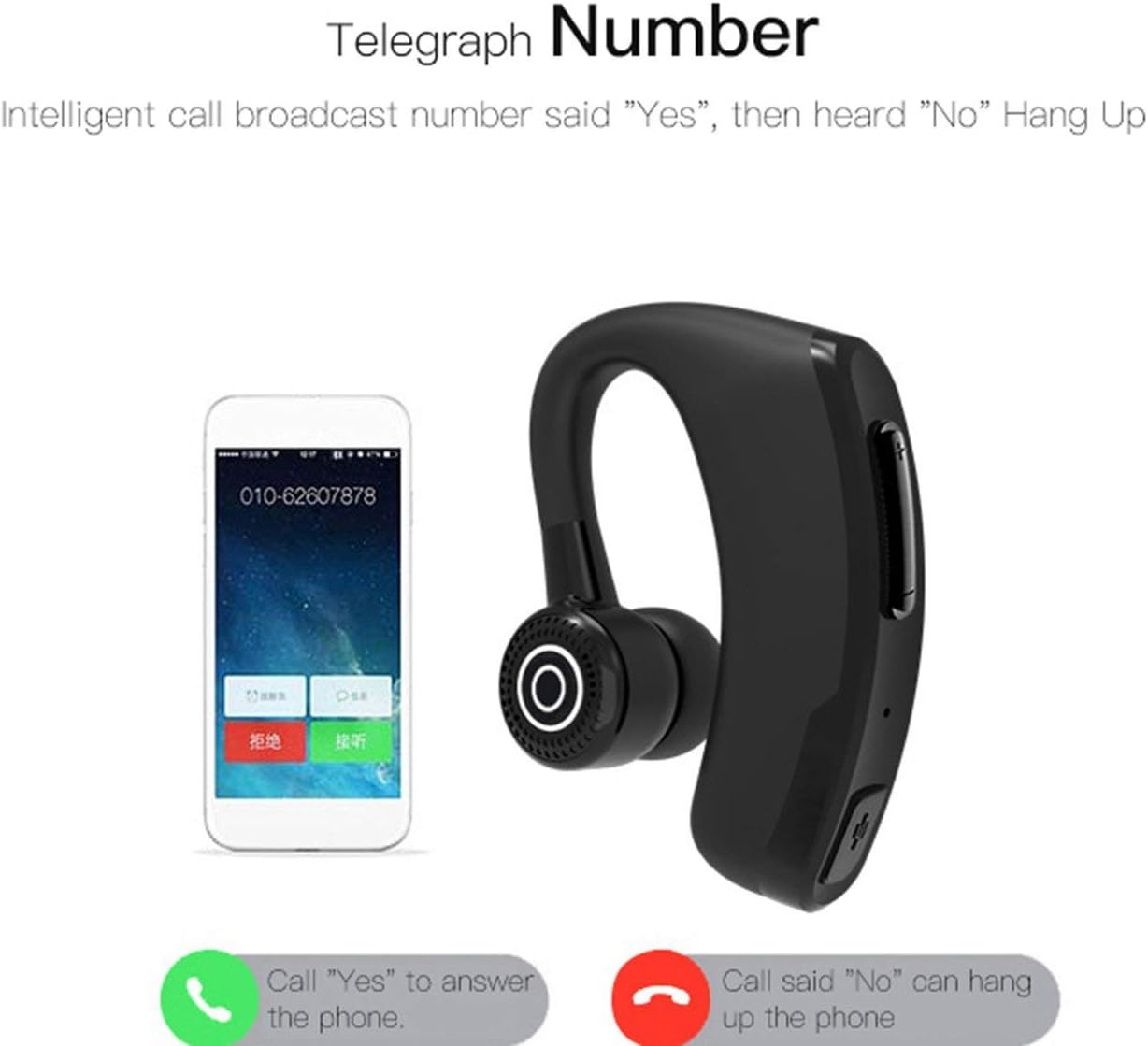 Wireless Bluetooth Headset Earbuds with Mic Noise Cancelling N8544