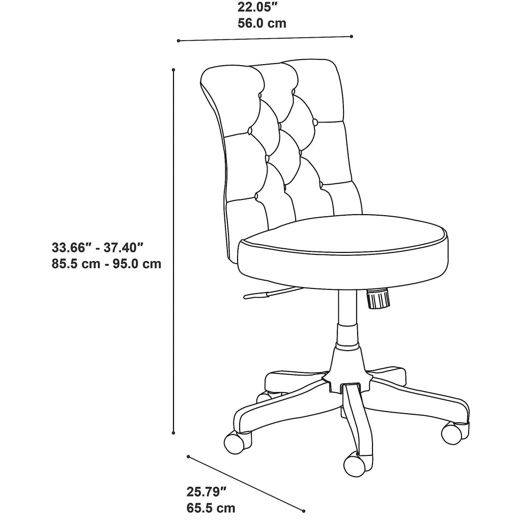 Black Tufted Office Chair X860