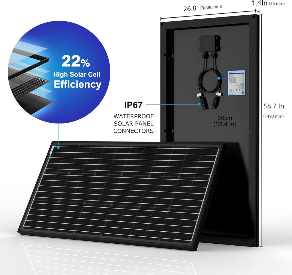 600 Watt Black Mono RV Solar Panel D35310