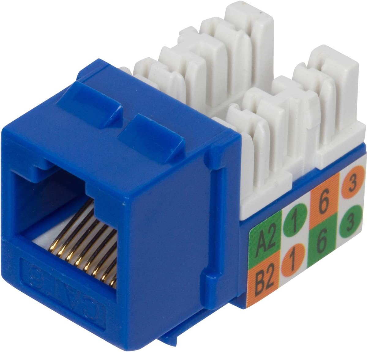 White Punch Down Keystone Jack (50 Pack) F1054
