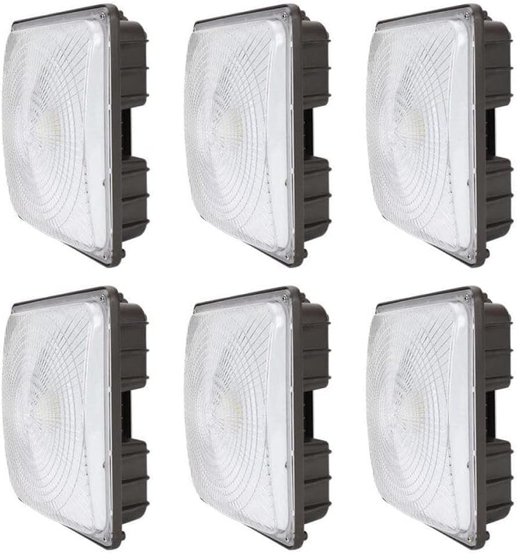 40W LED Canopy Area Light 6 Pack 5000K X7002