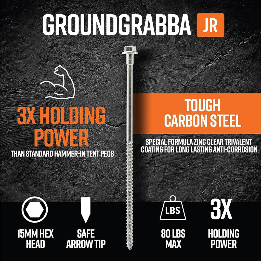 11 Inch Heavy Duty Screw-In Ground Anchors, 12 Pack Z1095