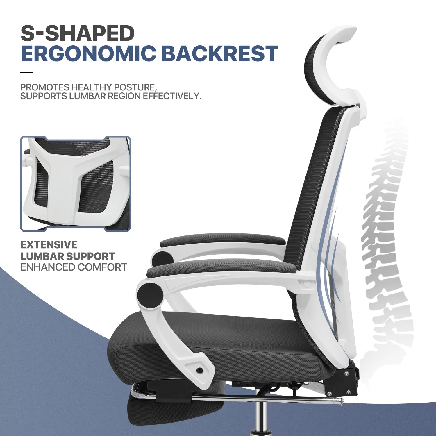Black Computer Desk and Chair Set with Bookshelf I925065