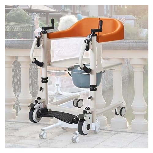 Portable Bath Lift Chair with 180° Split Seat and Wheels X630619