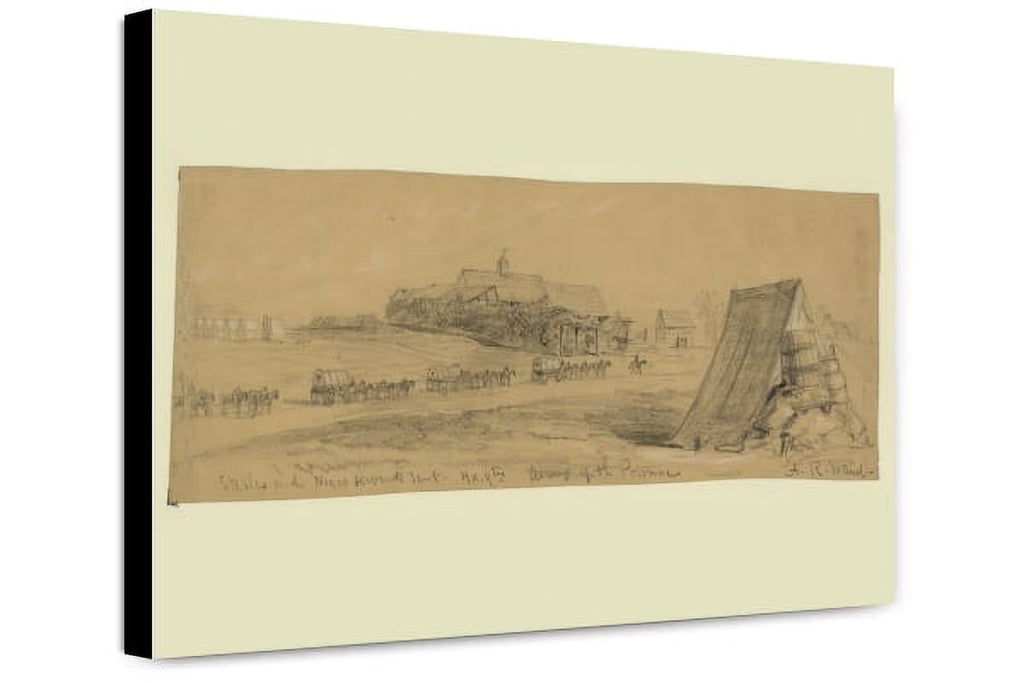 Canvas Print: Stables And Negro Servants Tent, Army Of The Potomac, 1863 G243