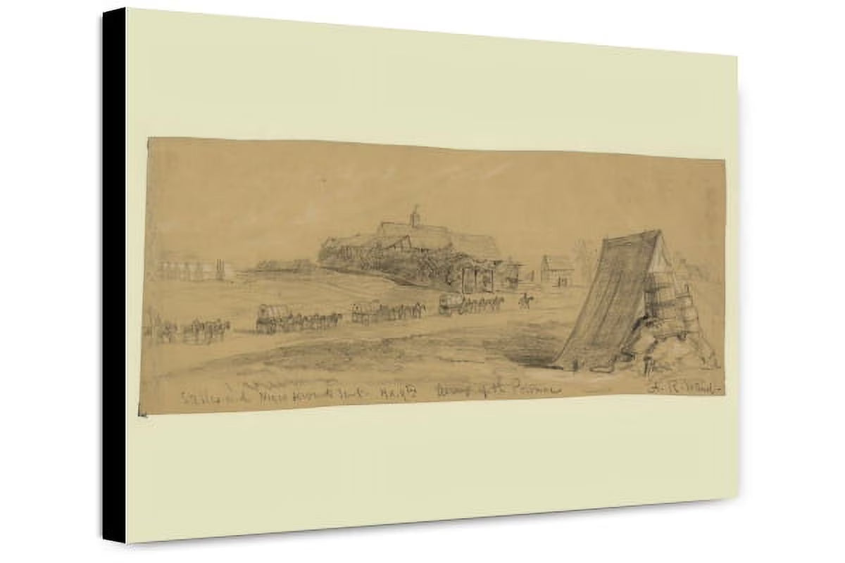 Canvas Print: Stables And Negro Servants Tent, Army Of The Potomac, 1863 G243