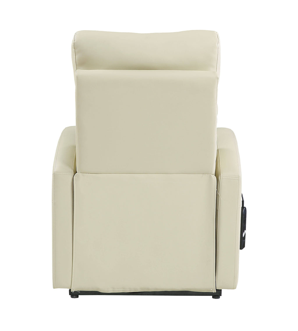 Beige PU Power Lift Recliner A32220