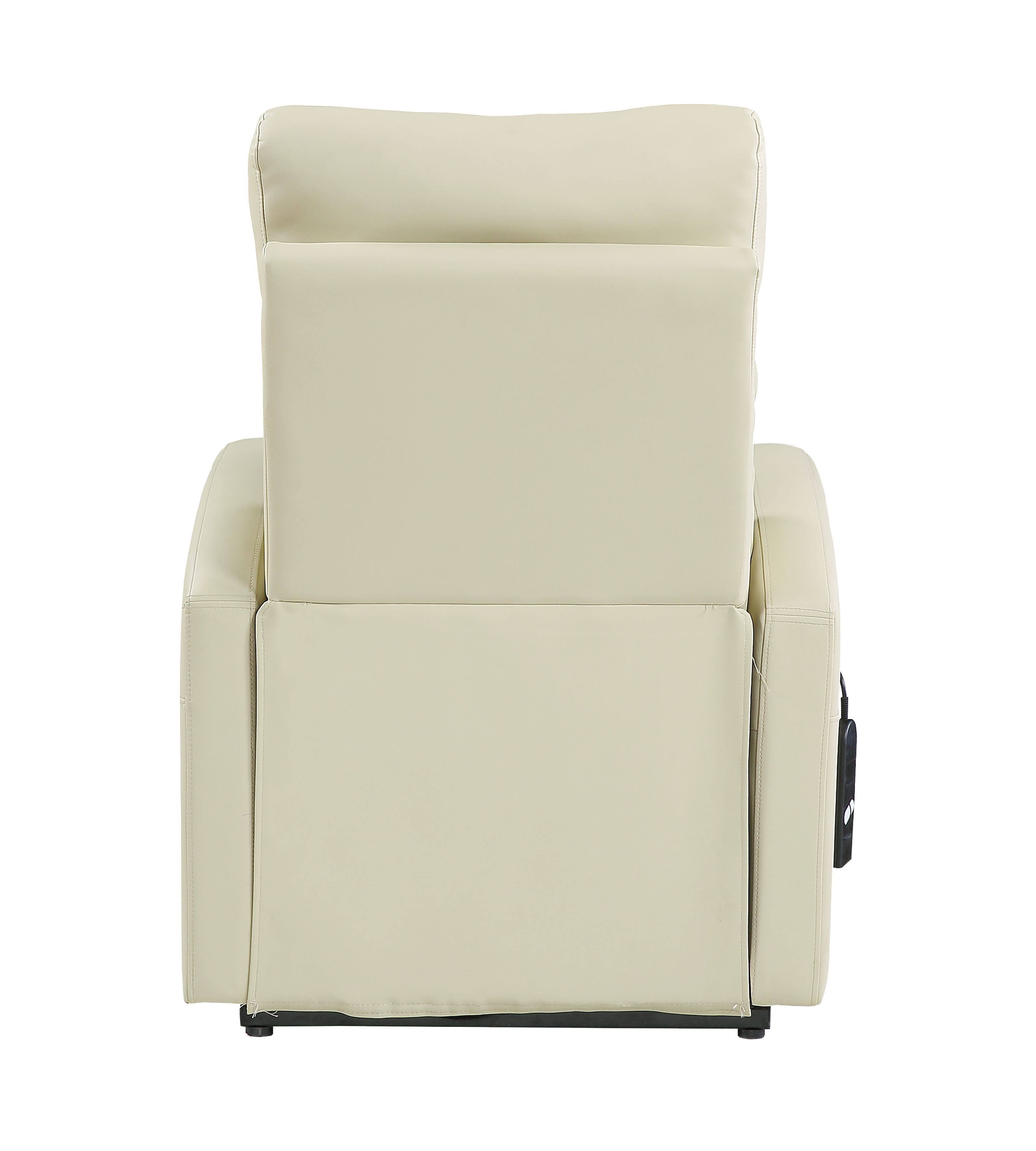 Beige PU Power Lift Recliner A32220