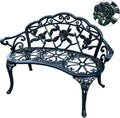 Green Cast Aluminum Patio Bench P124314