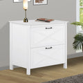 White 2-Drawer Wood File Cabinet O837