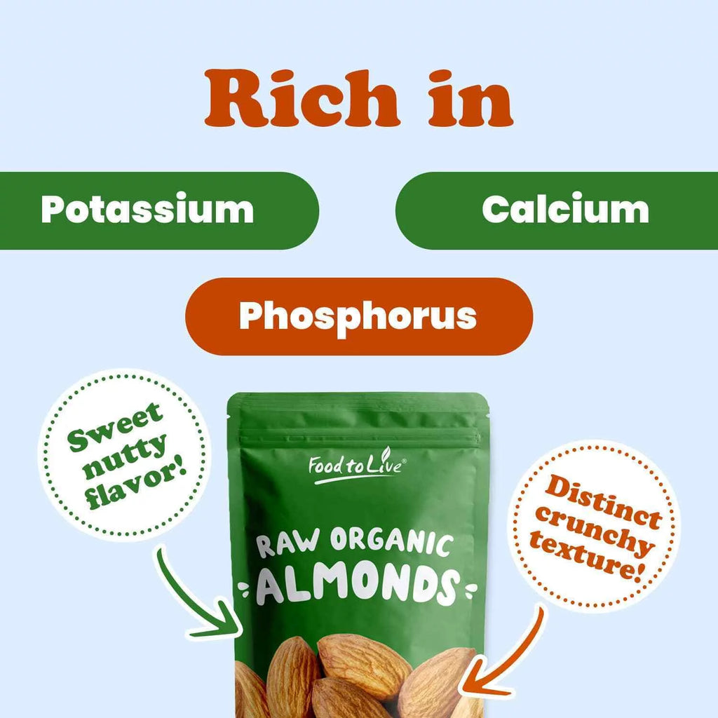 Organic Raw Almonds, 3 Pounds H4956