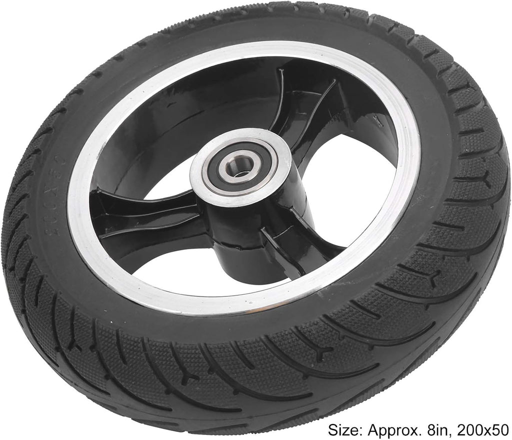 8in Front Solid Non-Pneumatic Tire with Hub, Pack of 2 R940037