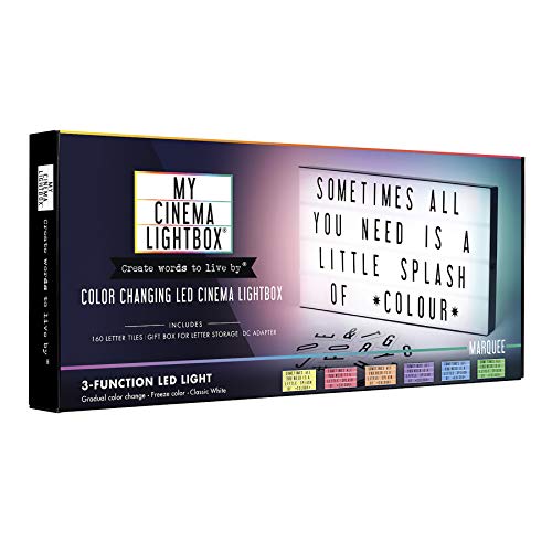 Mini Rainbow Color Changing Light Up Letter Board Sign with 100 Letters and Symbols, 3 Modes, 8"x6" R1945