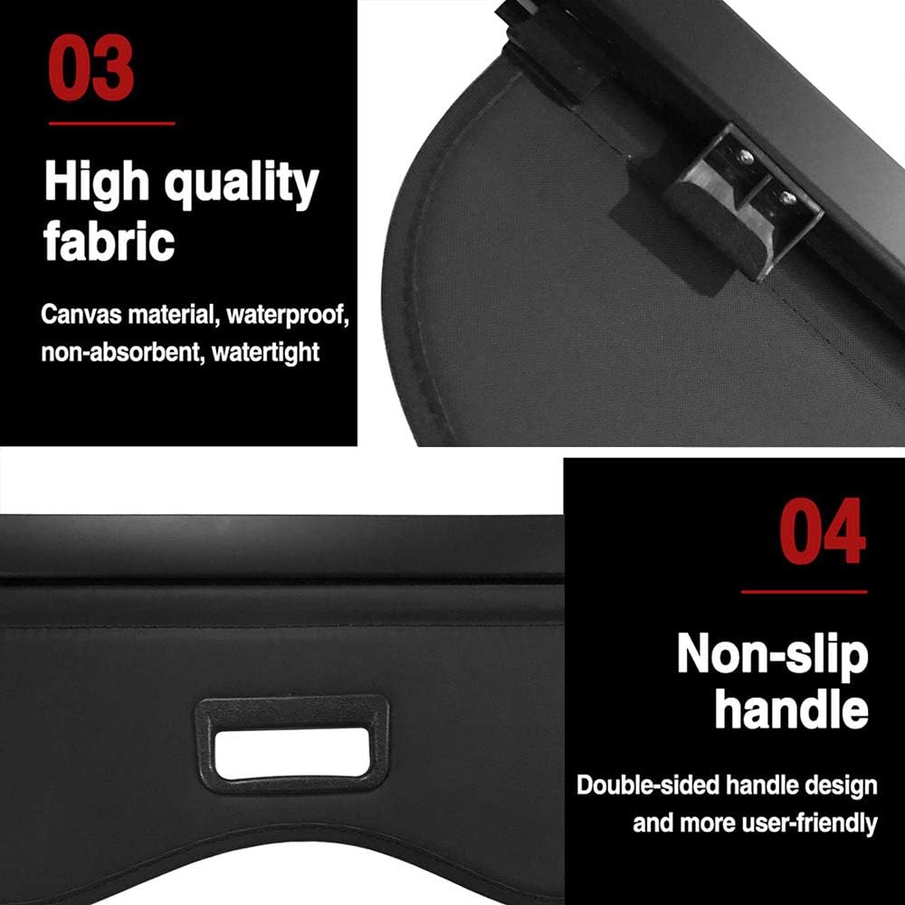 Black Retractable Cargo Cover O30628