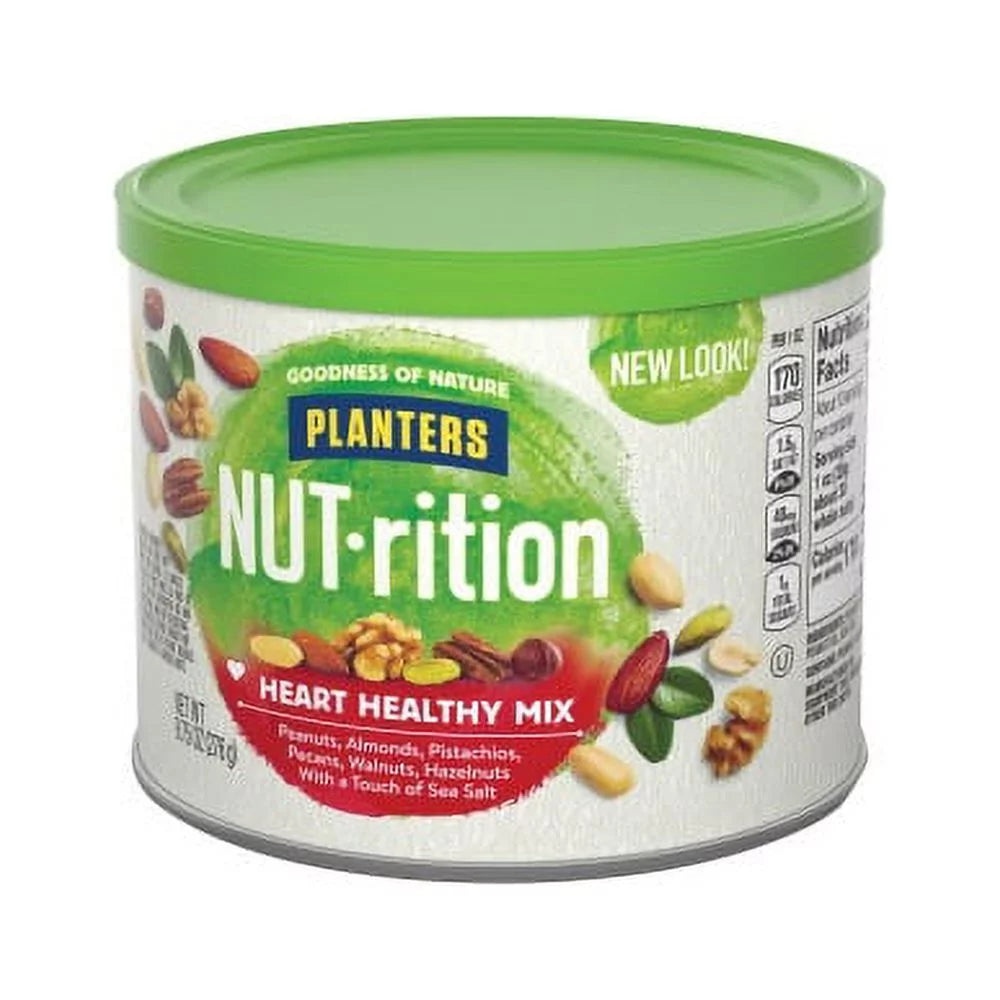 Heart Healthy Mix Almond Pecan Hazelnut Pistachio Peanut Walnut 9.75 oz O355144