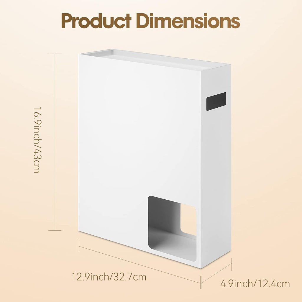White Toilet Paper Storage Organizer C804976
