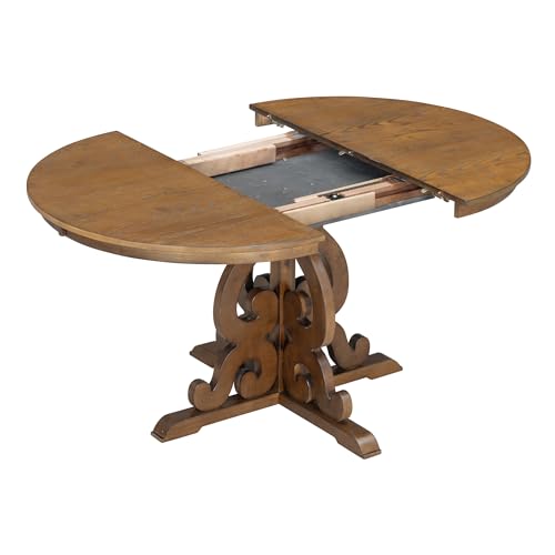 5-Piece Rectangular Counter Height Wood Dining Table Set with 4 Upholstered Chairs O2243
