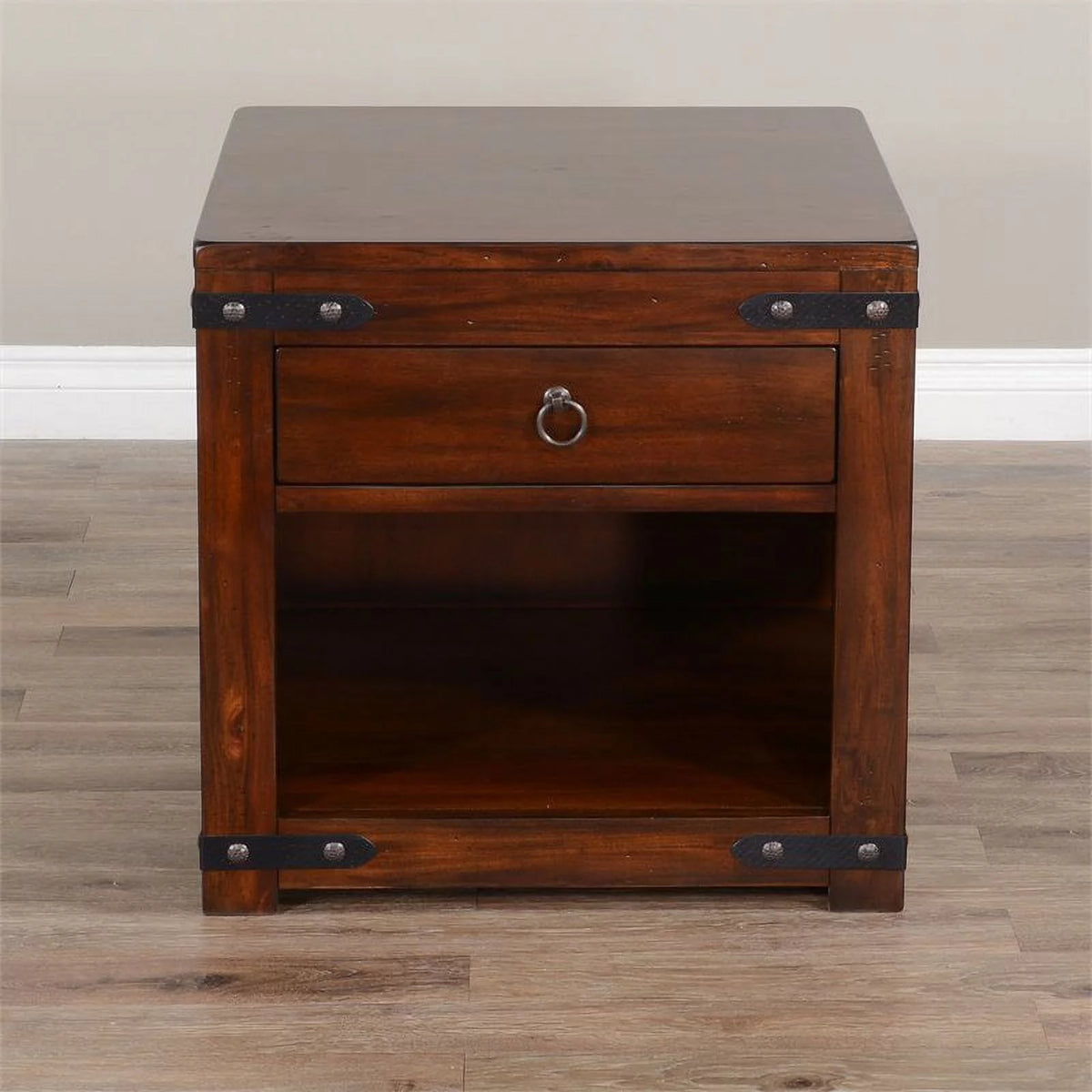 Dark Chocolate Wood End Table Set of 2 J87475