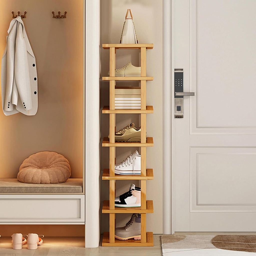 Bamboo 7-Tier Shoe Rack Storage Organizer Shelf B258