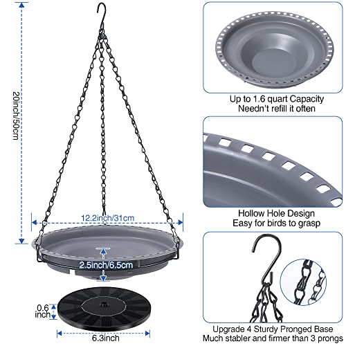 Solar Powered Bird Bath Fountain with 4 Water Spray Q52540
