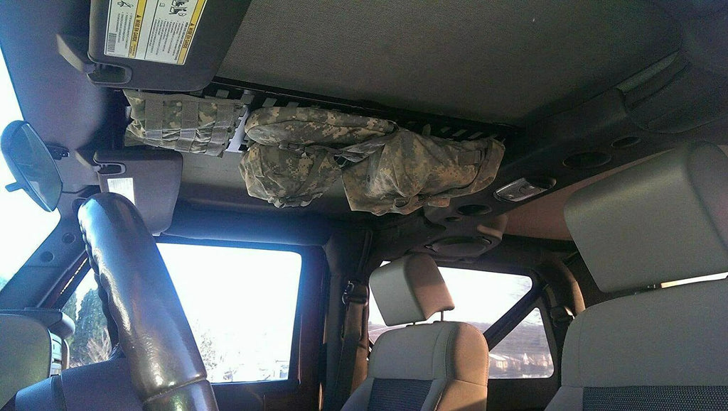 Black Roof Rack Hard Top Molle Luggage Panel Q38781