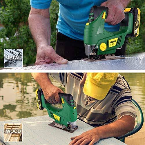 Cordless Jigsaw with LED Light, 2,000mAh Battery C758742
