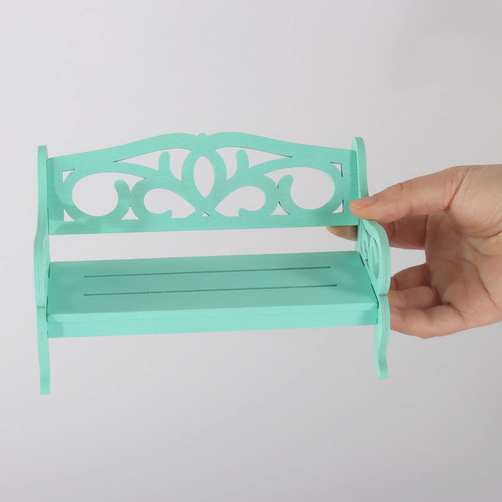 Blue Pack of 2 Miniature Park Benches I4035