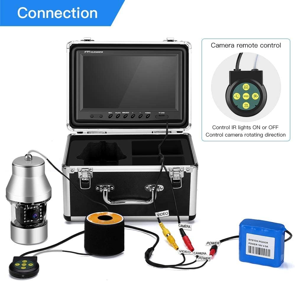 9 inch Color Screen Underwater Fishing Camera with 30M Cable J1510