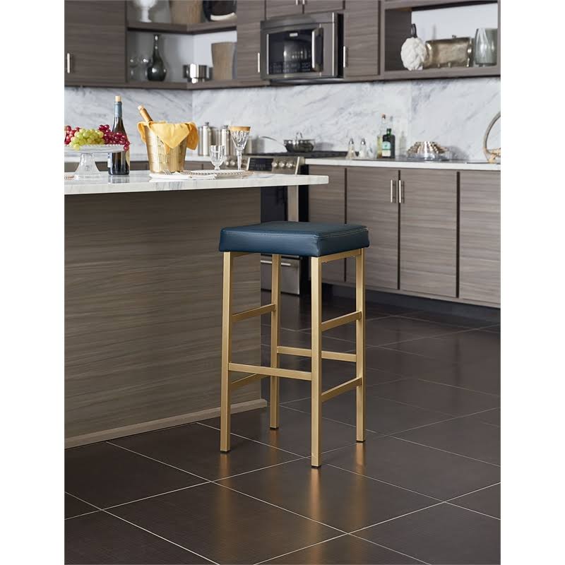 Blue Backless Stool X7479