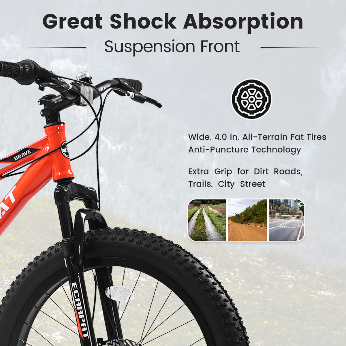 24" Mountain Bike with Shimano 7 Speeds Suspension Steel Frame X967