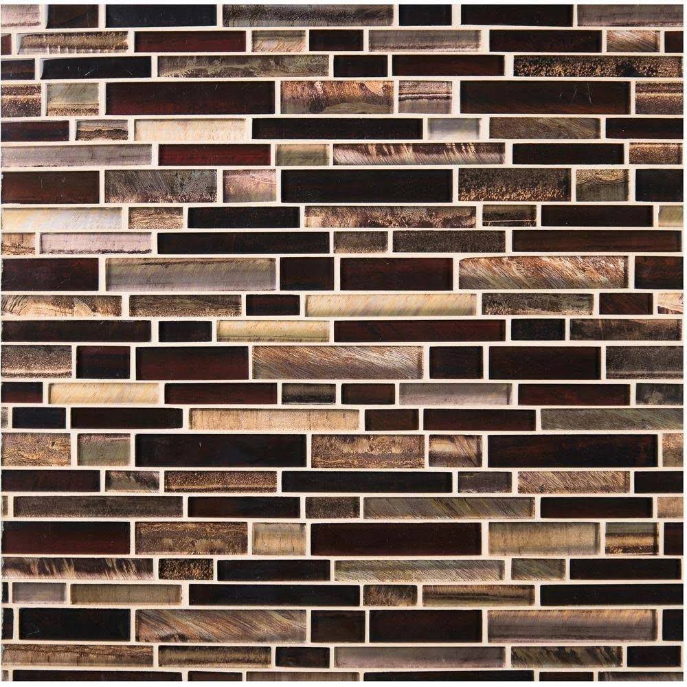 12 in. x 12 in. x 8 mm Glass Mesh-Mounted Mosaic Wall Tile Z107