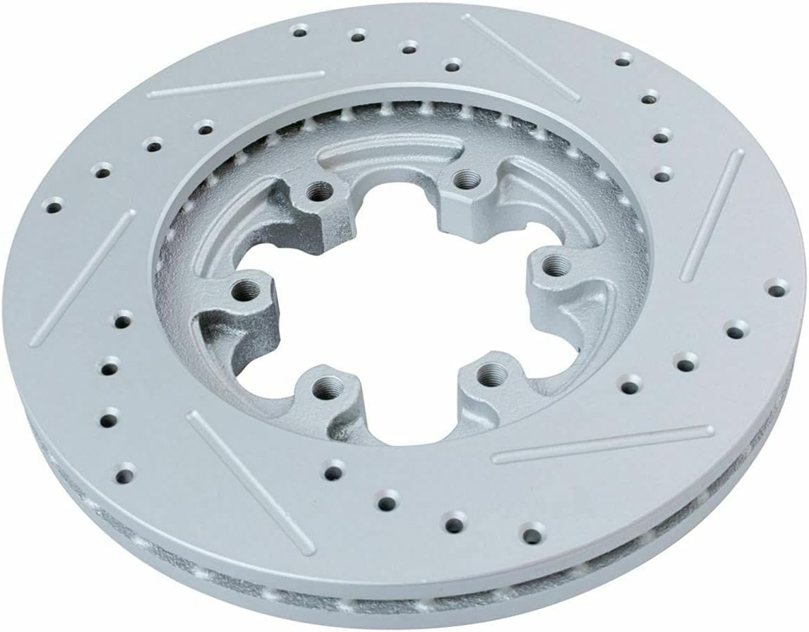 Drilled Slotted Front Brake Kit Rotors & Pads with Hardware Kit & Cleaner & Fluid X441554