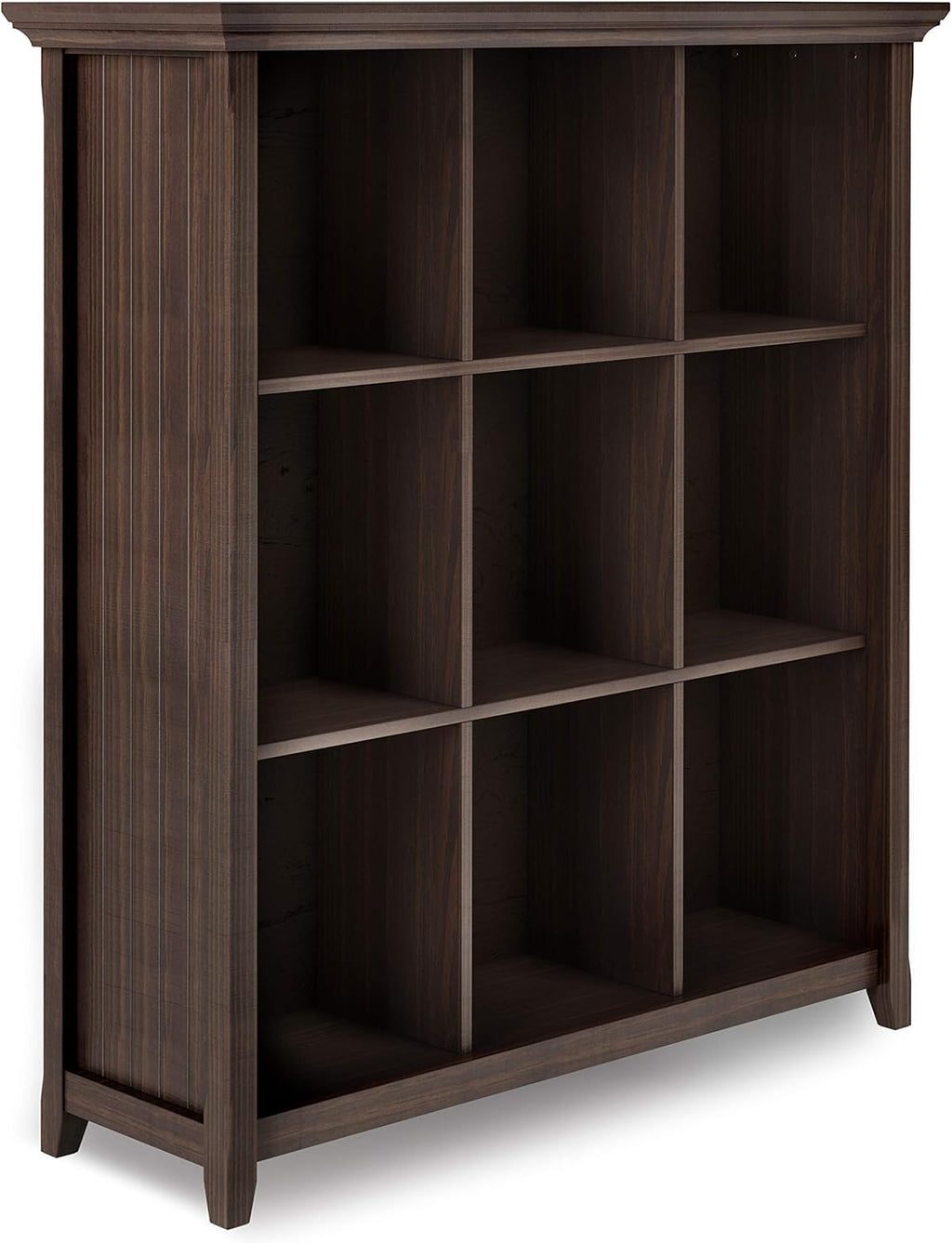 9 Cube Solid Wood Bookcase in Light Golden Brown I917