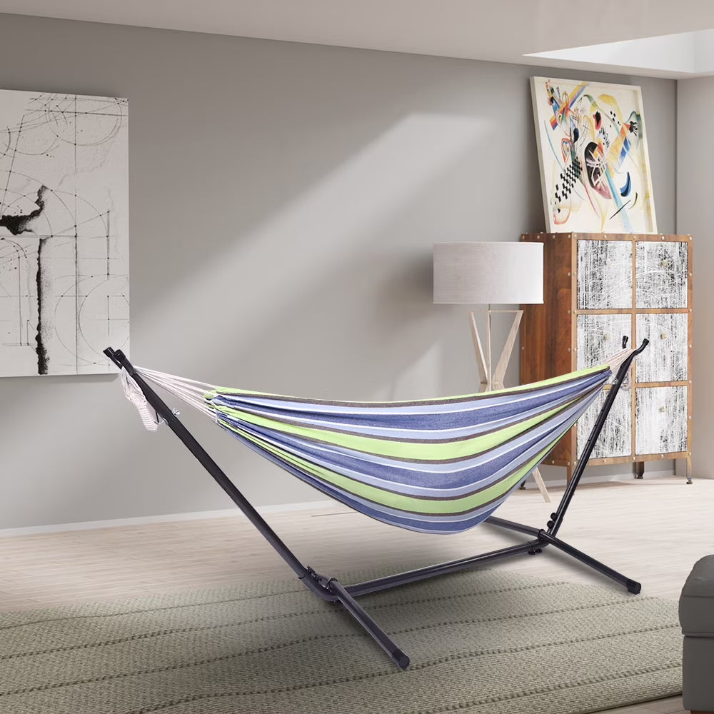 Double Hammock with Steel Stand and Carrying Case O977429