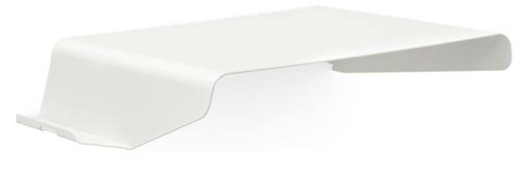 White Cooper Wall Shelf with Left-Side Ledge H227009