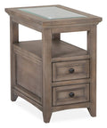 Dovetail Grey Chairside End Table R153