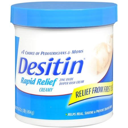 6 Pack Desitin Rapid Relief Diaper Rash Cream 16 oz X71521