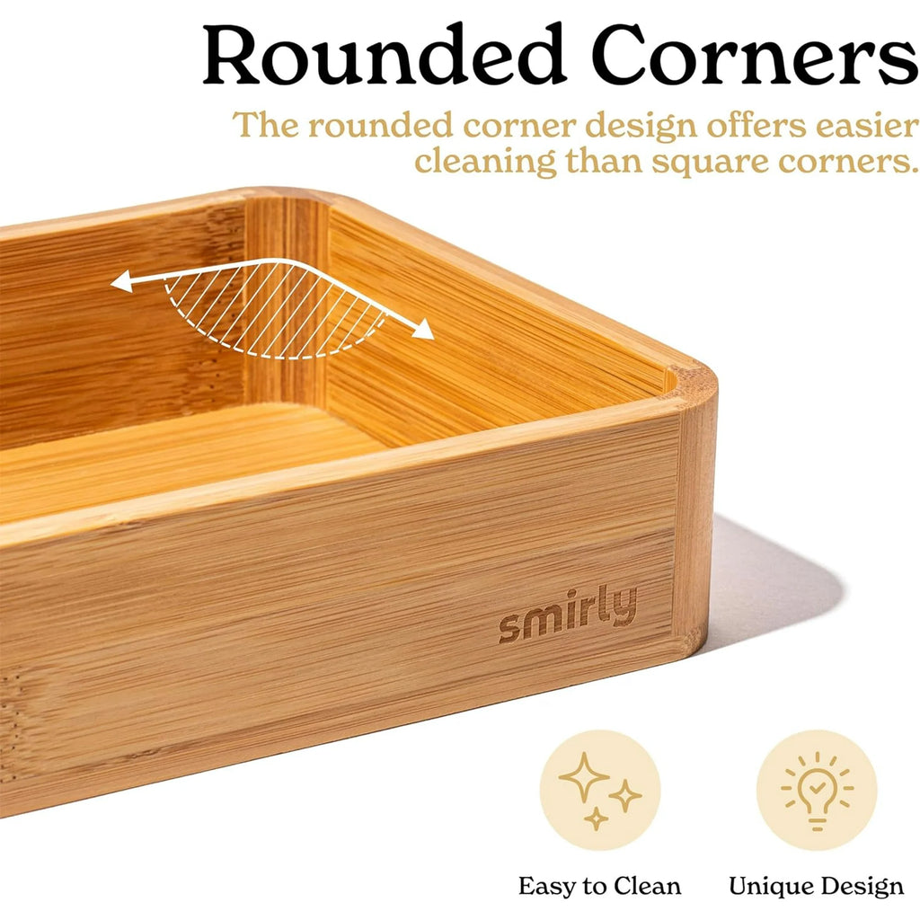 8-Piece Bamboo Kitchen Drawer Organizer Set R993