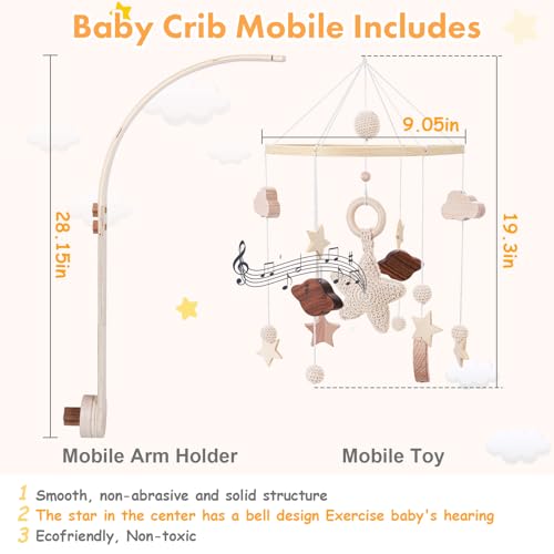 Boho Bee Flower Baby Crib Mobile O4795