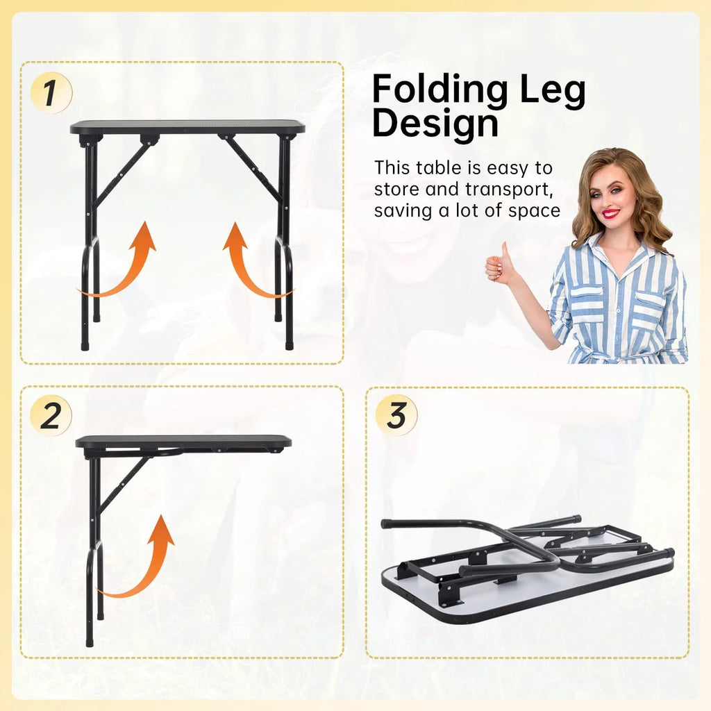 32in Foldable Adjustable Pet Grooming Table N7380
