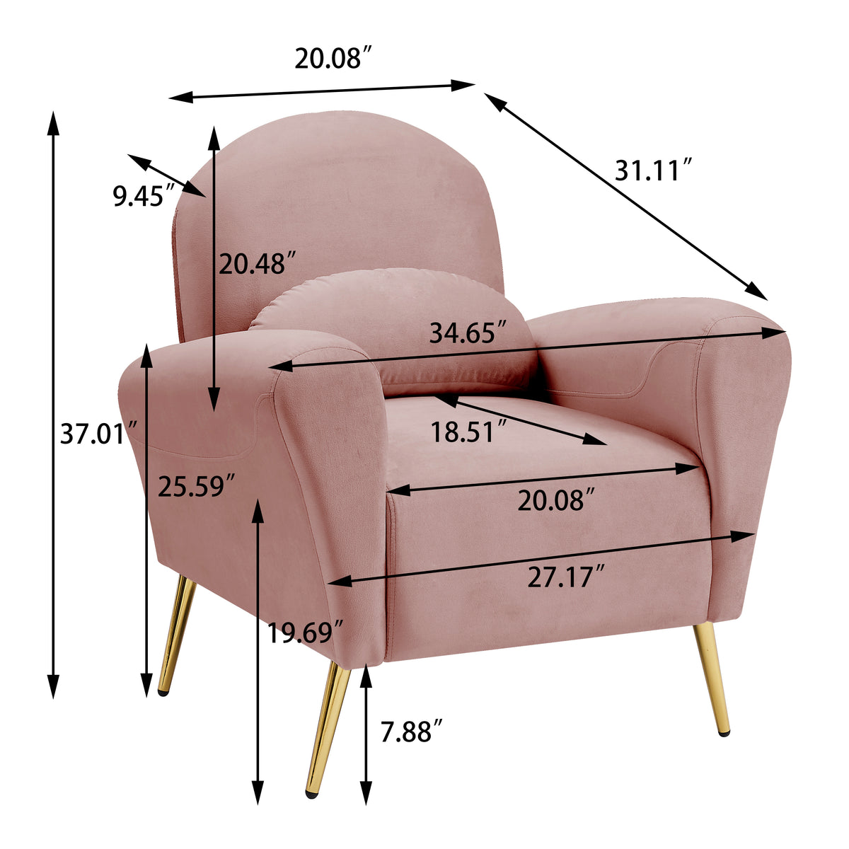 Blue Upholstered Armless Chair I267348
